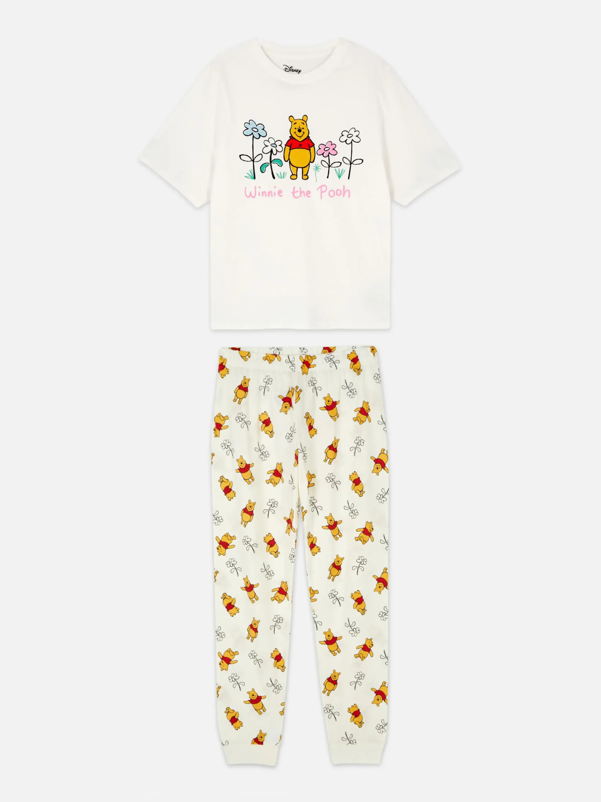Ensembles Pyjamas|Primark Pyjama En Jersey à Imprimé Personnage Disney Crème clair