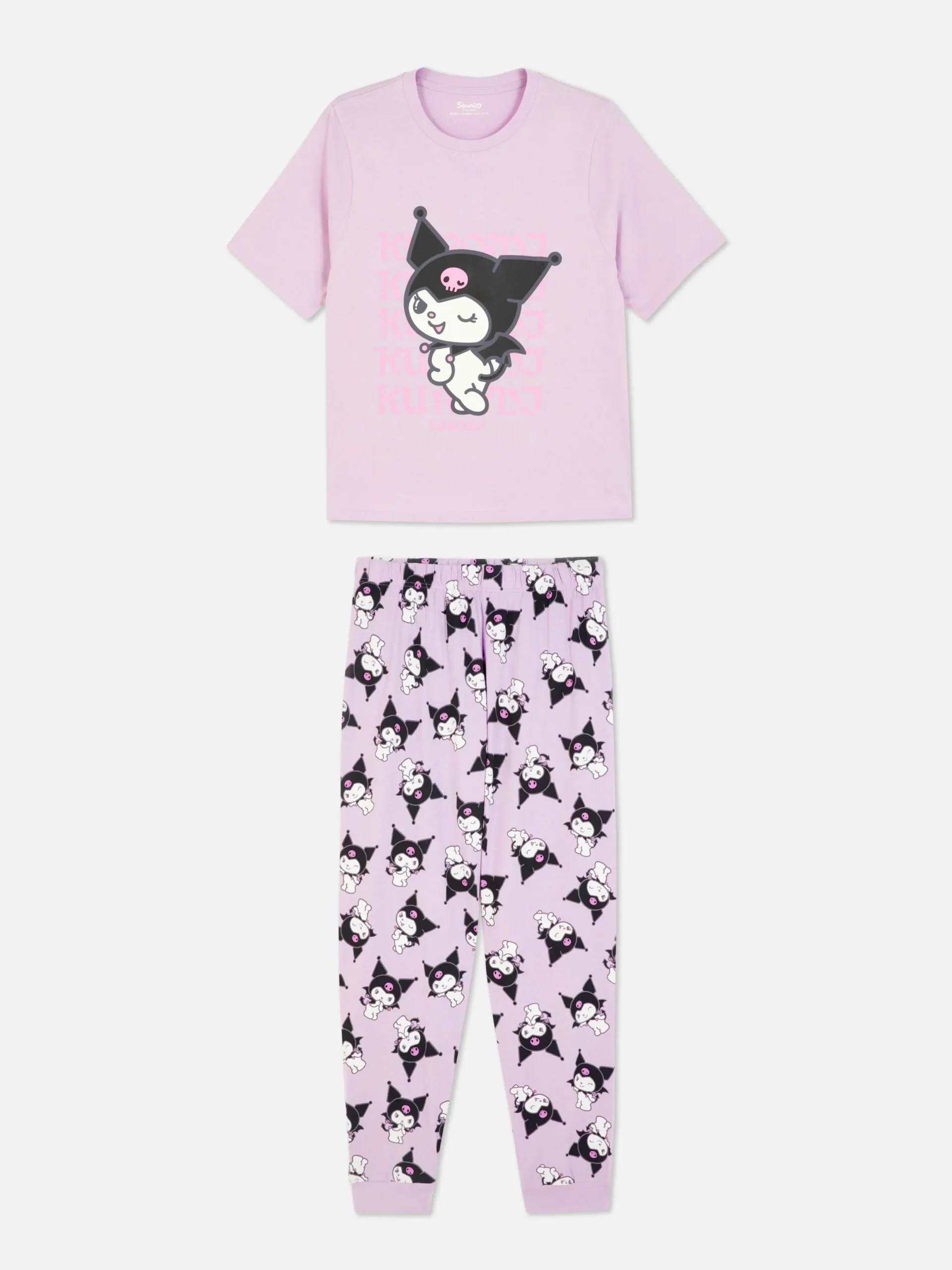Ensembles Pyjamas|Primark Pyjama En Jersey Hello Kitty Kuromi Lilas