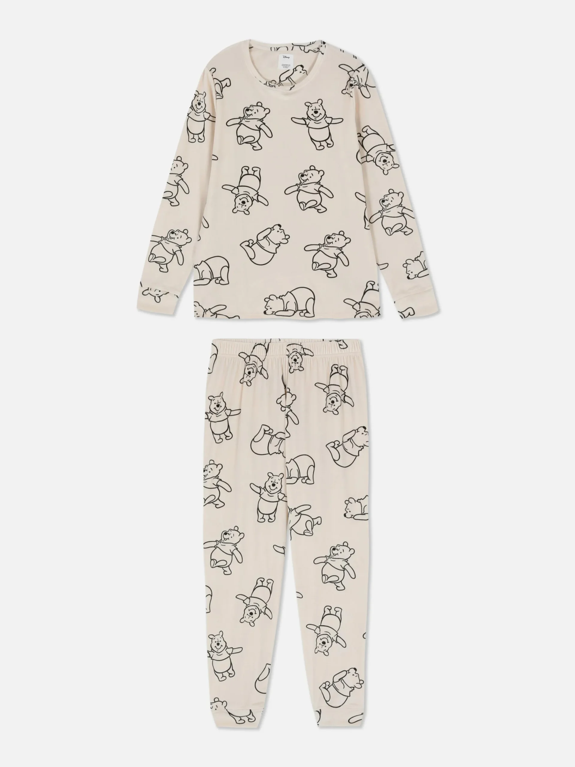 Ensembles Pyjamas|Primark Pyjama En Molleton à Manches Longues Disney Écru