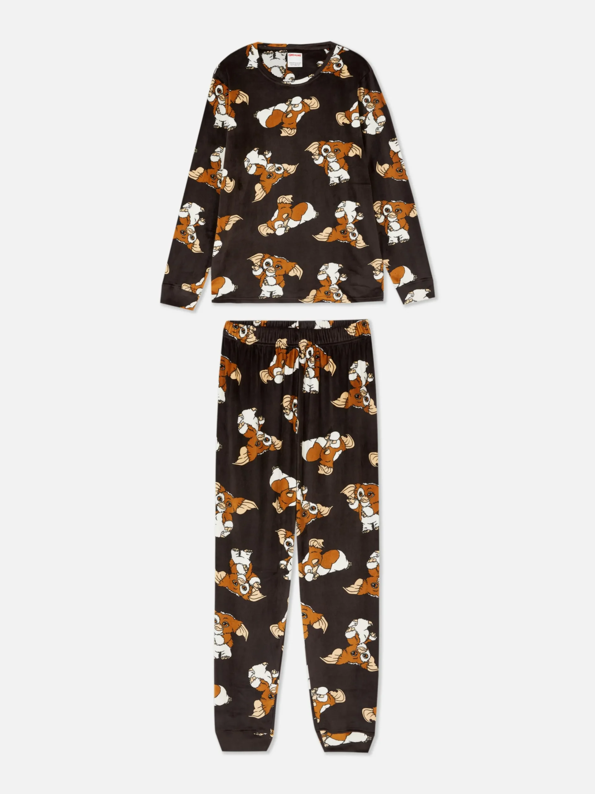 Ensembles Pyjamas|Primark Pyjama En Molleton à Manches Longues Warner Bros Gremlins Gizmo Marron