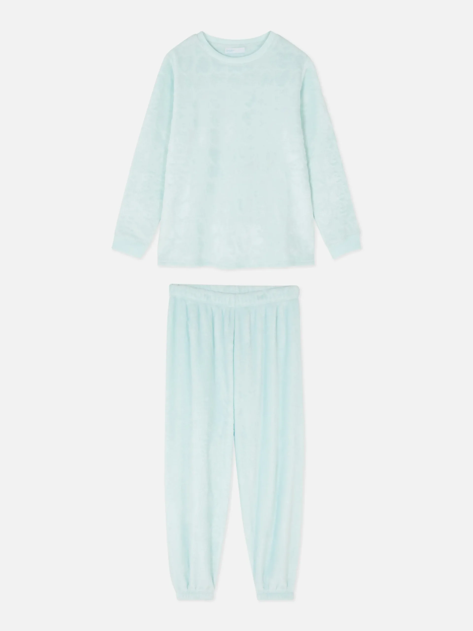 Ensembles Pyjamas|Primark Pyjama En Molleton Doux Vert menthe