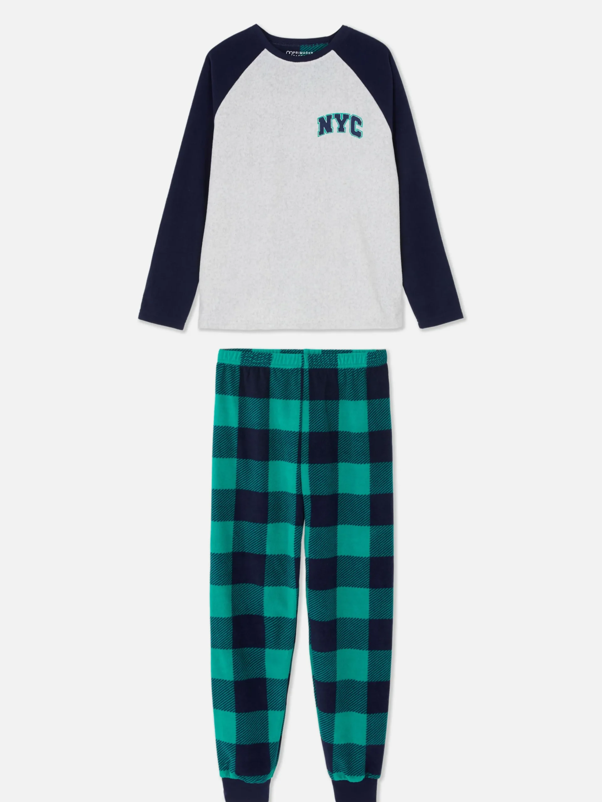Pyjamas Et Vêtements De Nuit|Primark Pyjama En Molleton NYC Gris