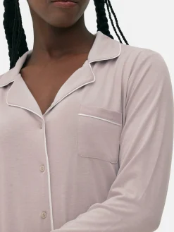 Ensembles Pyjamas|Primark Pyjama Long Boyfriend Violet clair