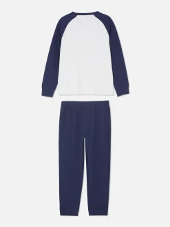 Pyjamas Et Vêtements De Nuit|Primark Pyjama Long Gaufré Bleu marine