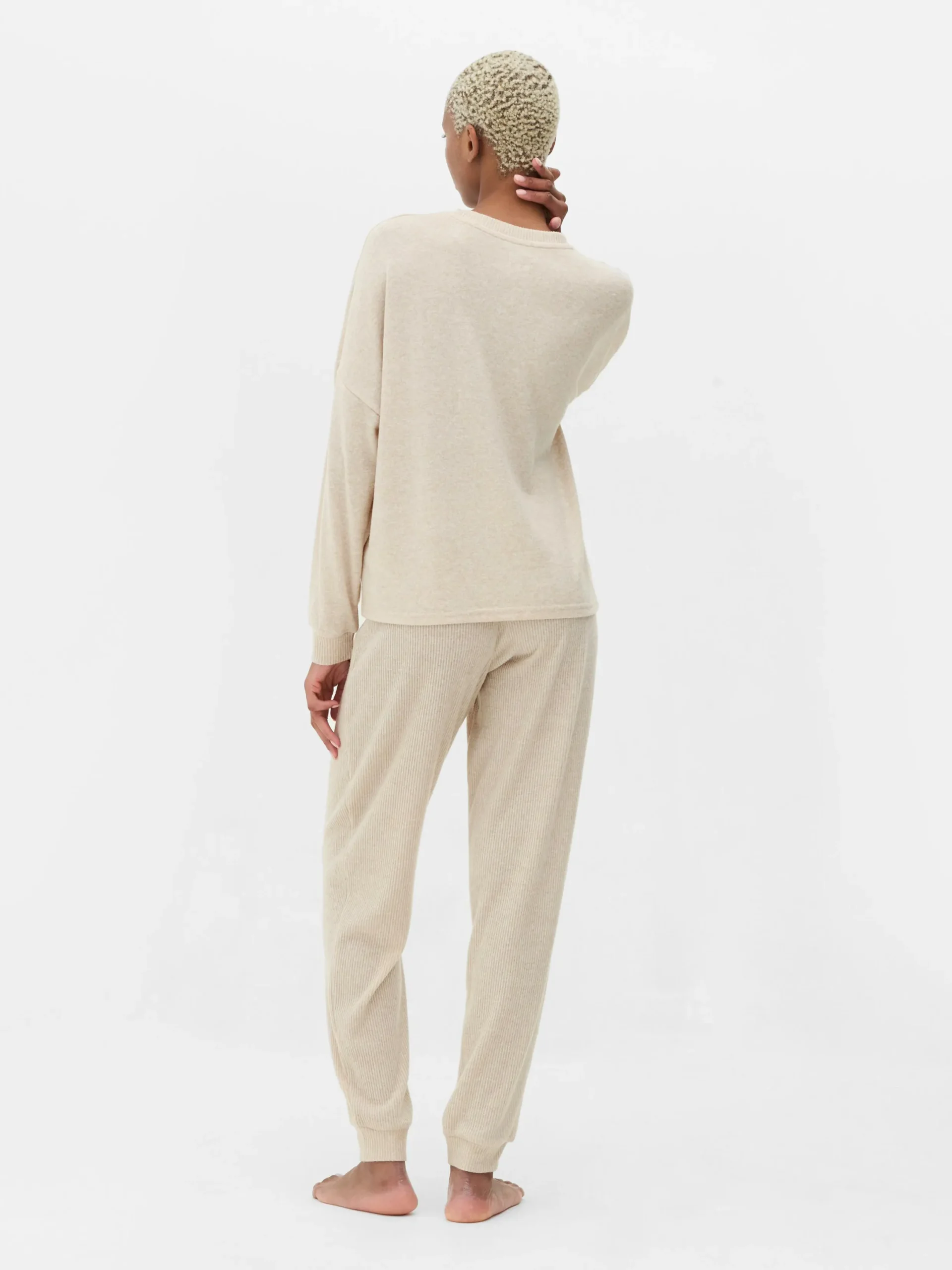 Ensembles Pyjamas|Primark Pyjama Long Ultra-doux Écru