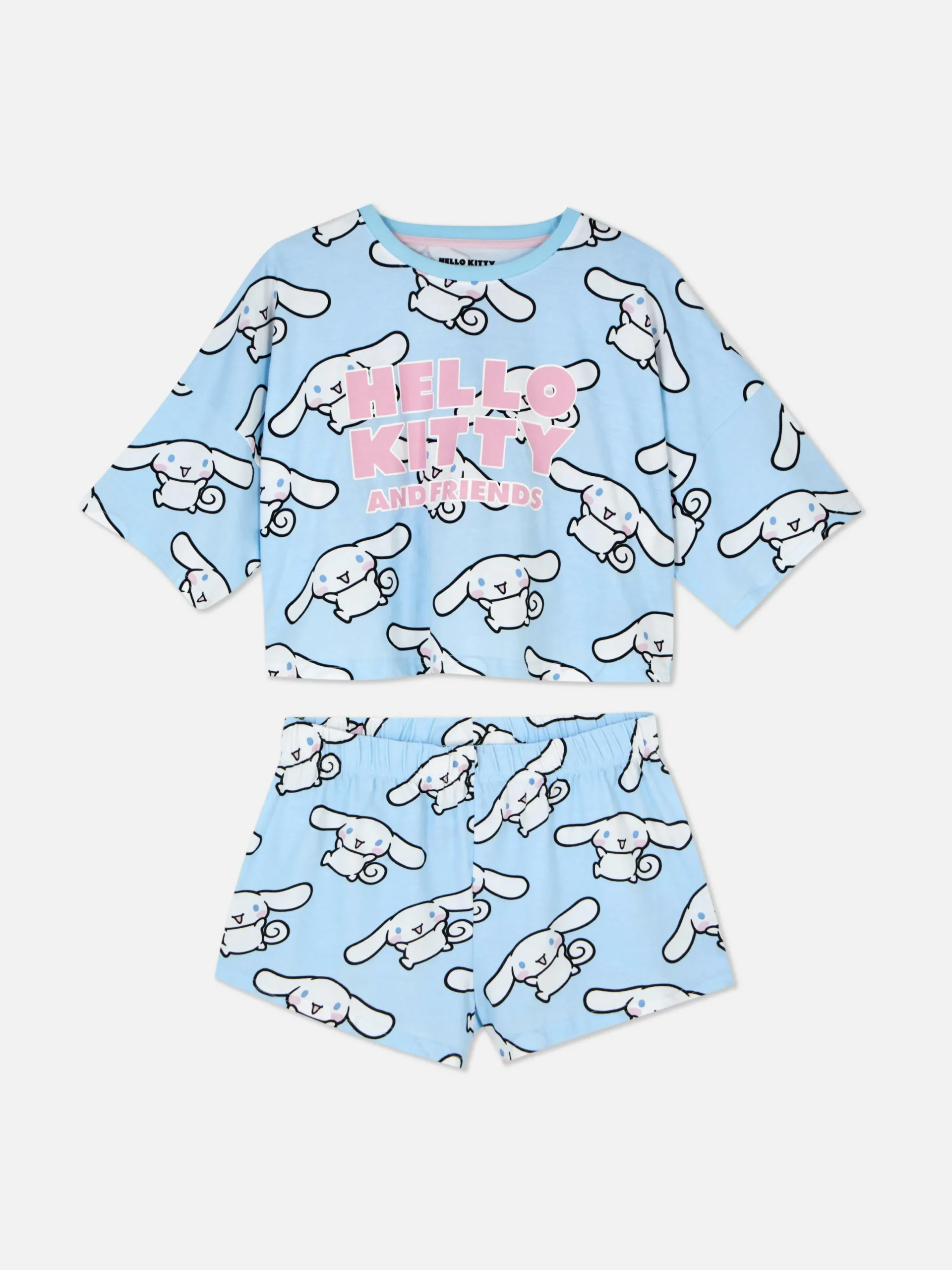 Ensembles Pyjamas|Primark Pyjama Short Hello Kitty Et Ses Amis Bleu