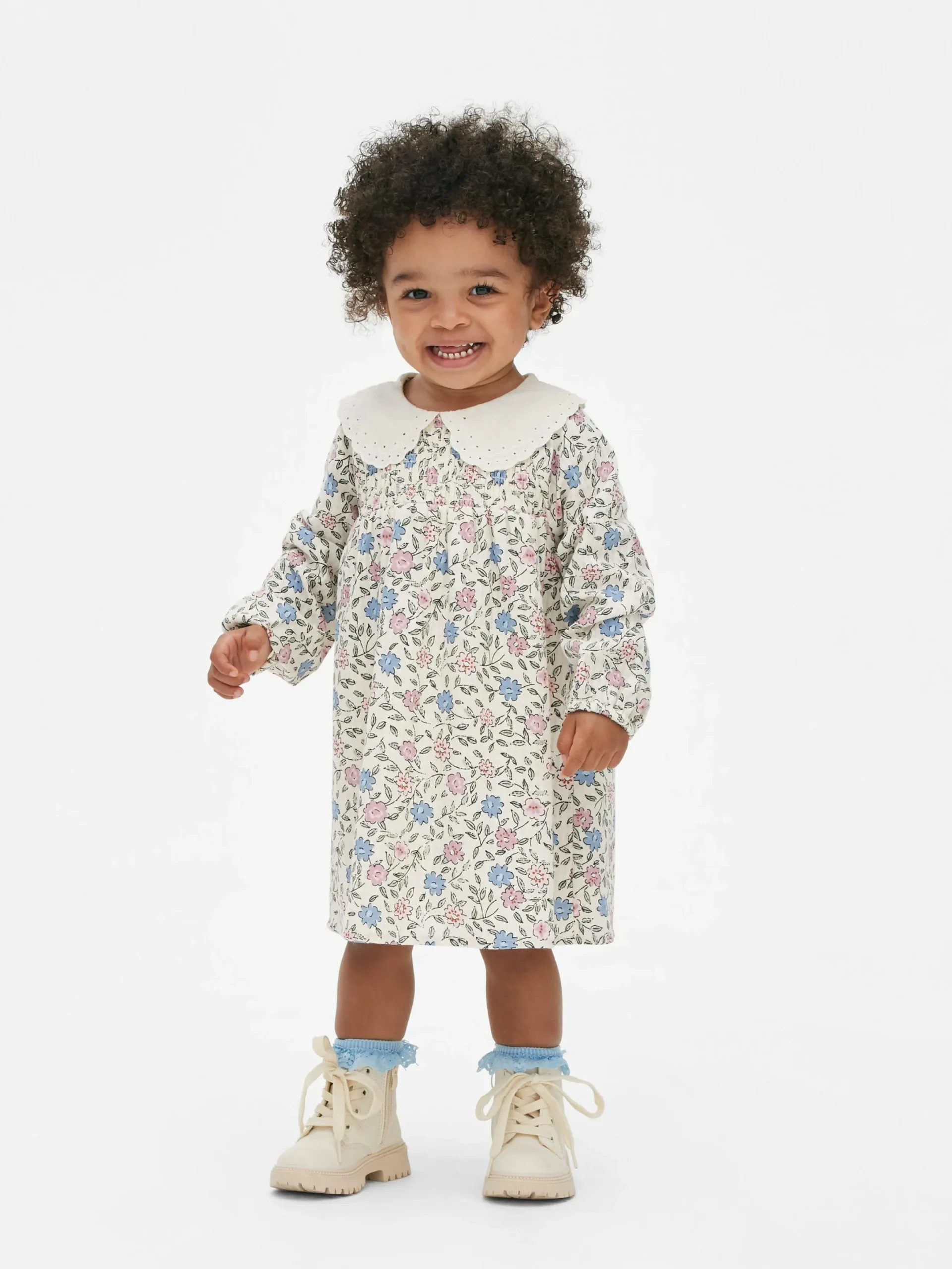 Robes Et Jupes|Primark Robe à Col Et à Motif Floral Multicolore