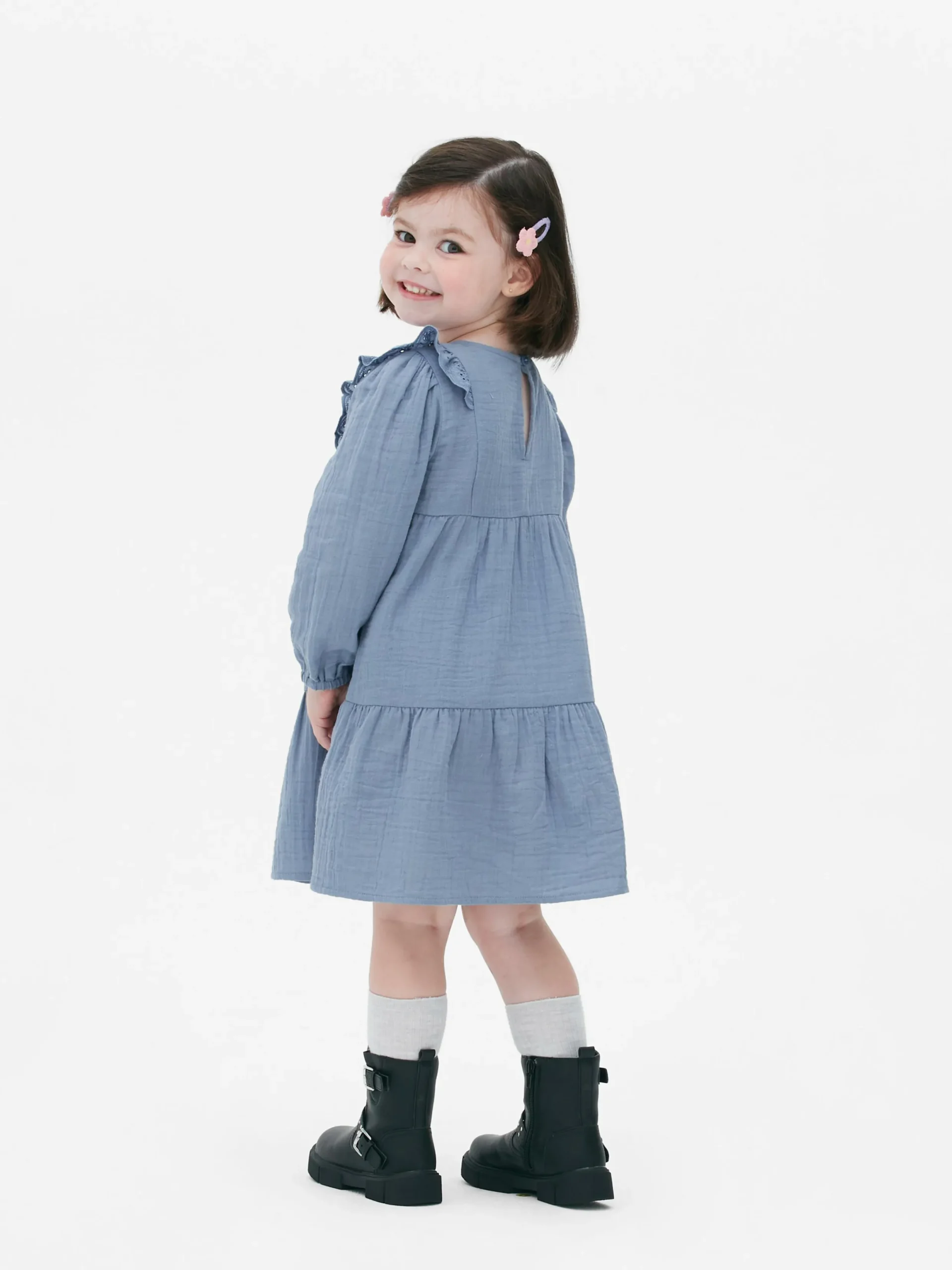 Robes|Primark Robe à Superpositions En Broderie Anglaise Bleu