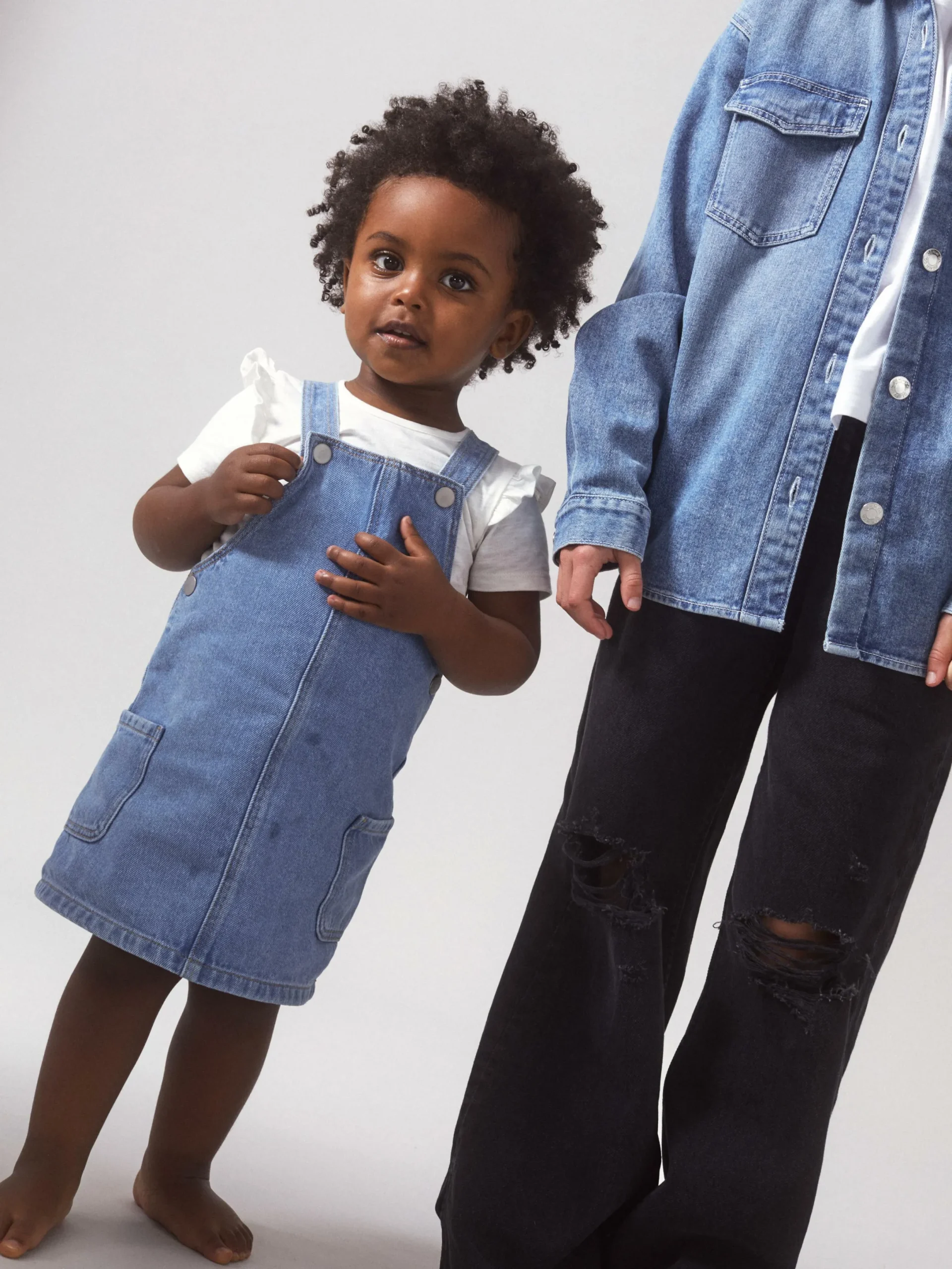 Robes Et Jupes|Primark Robe Chasuble En Denim Bleu clair