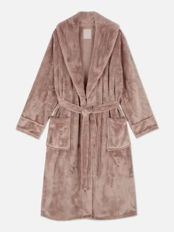 Peignoirs|Primark Robe De Chambre Mi-longue Duveteuse Rose poudré