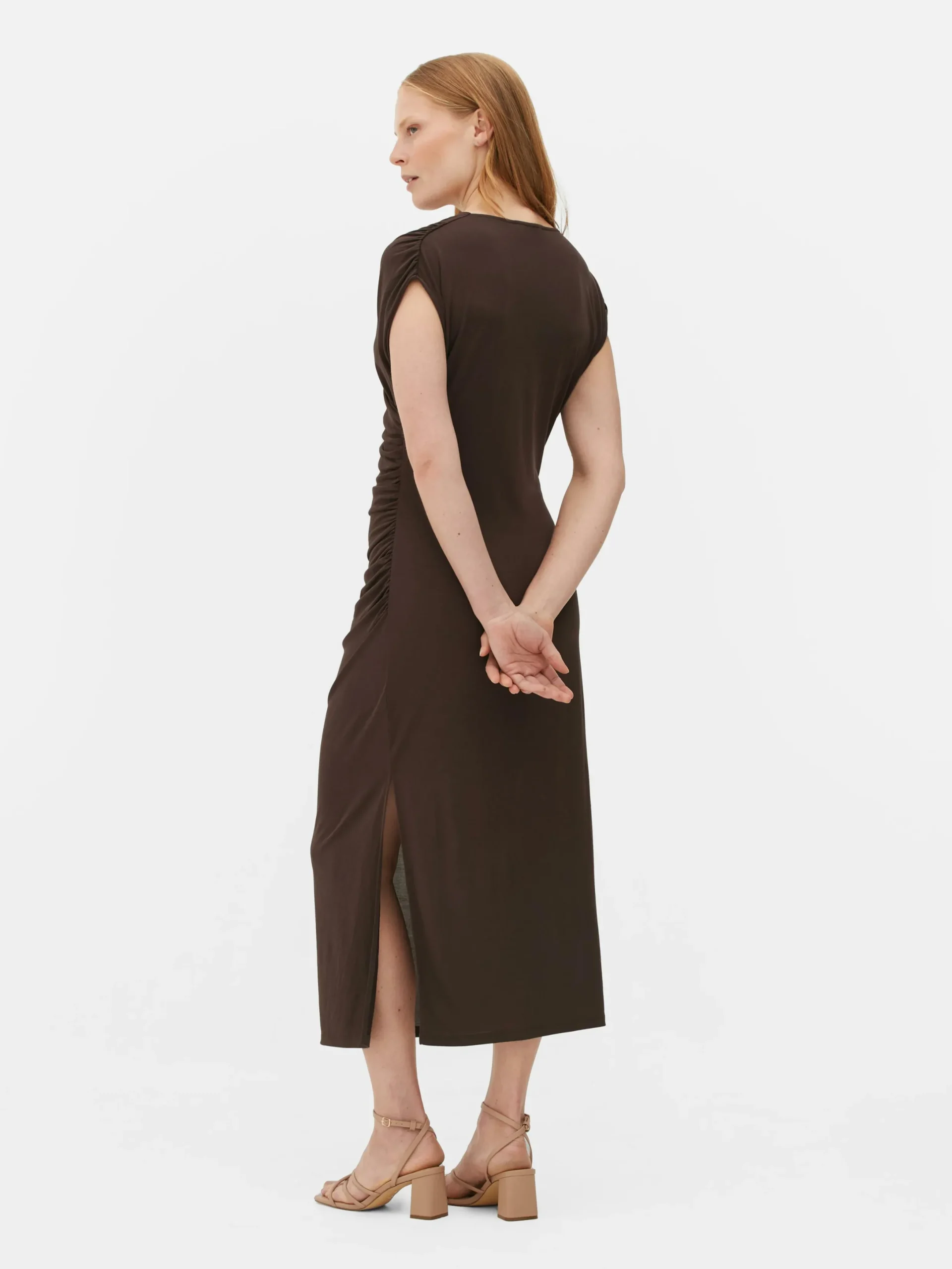 Robes|Primark Robe Drapée En Jersey The Edit Chocolat