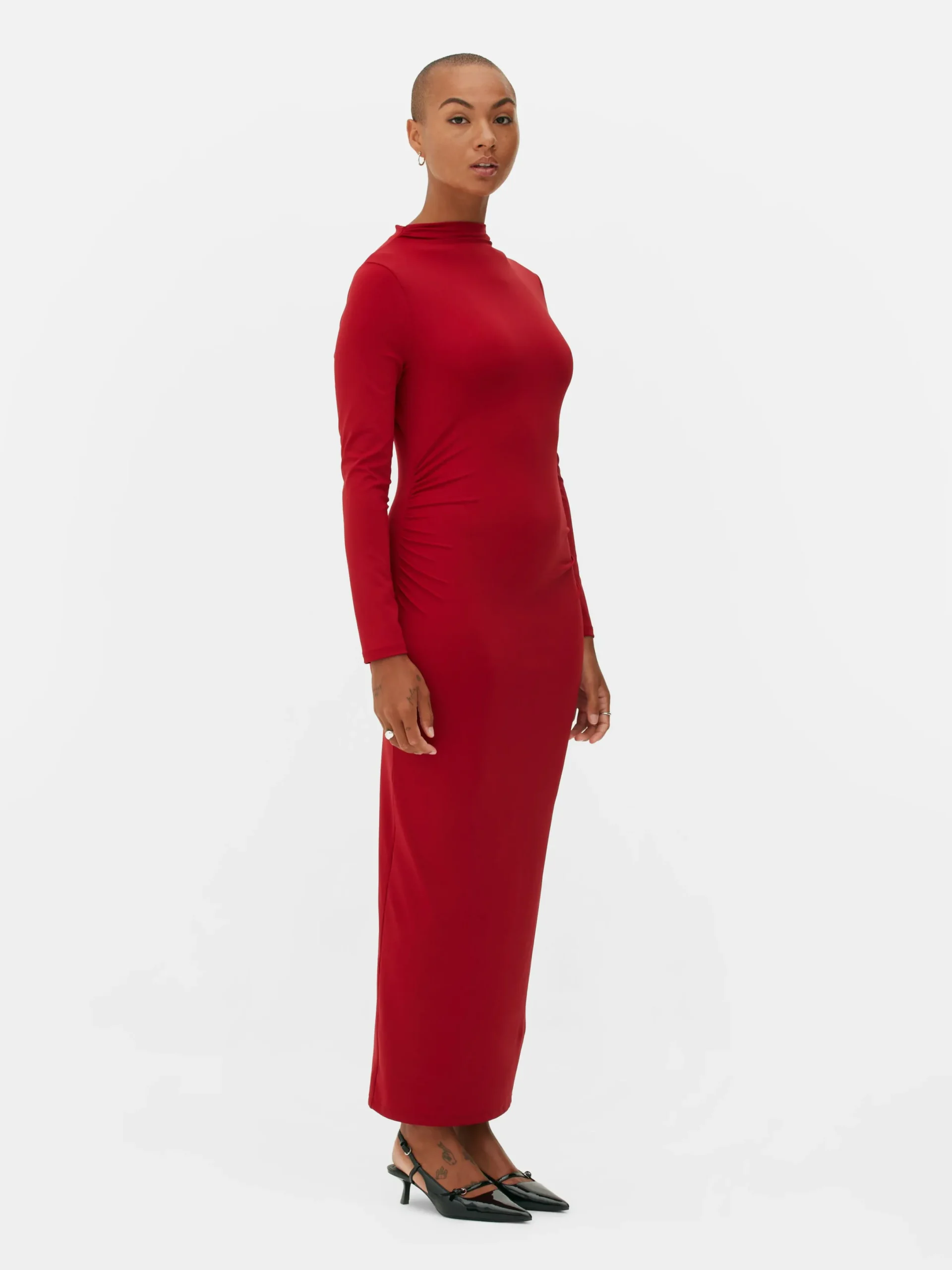 Vêtements Gothiques|Tout Halloween|Primark Robe Longue En Jersey Beetlejuice X Colleen Atwood Rouge