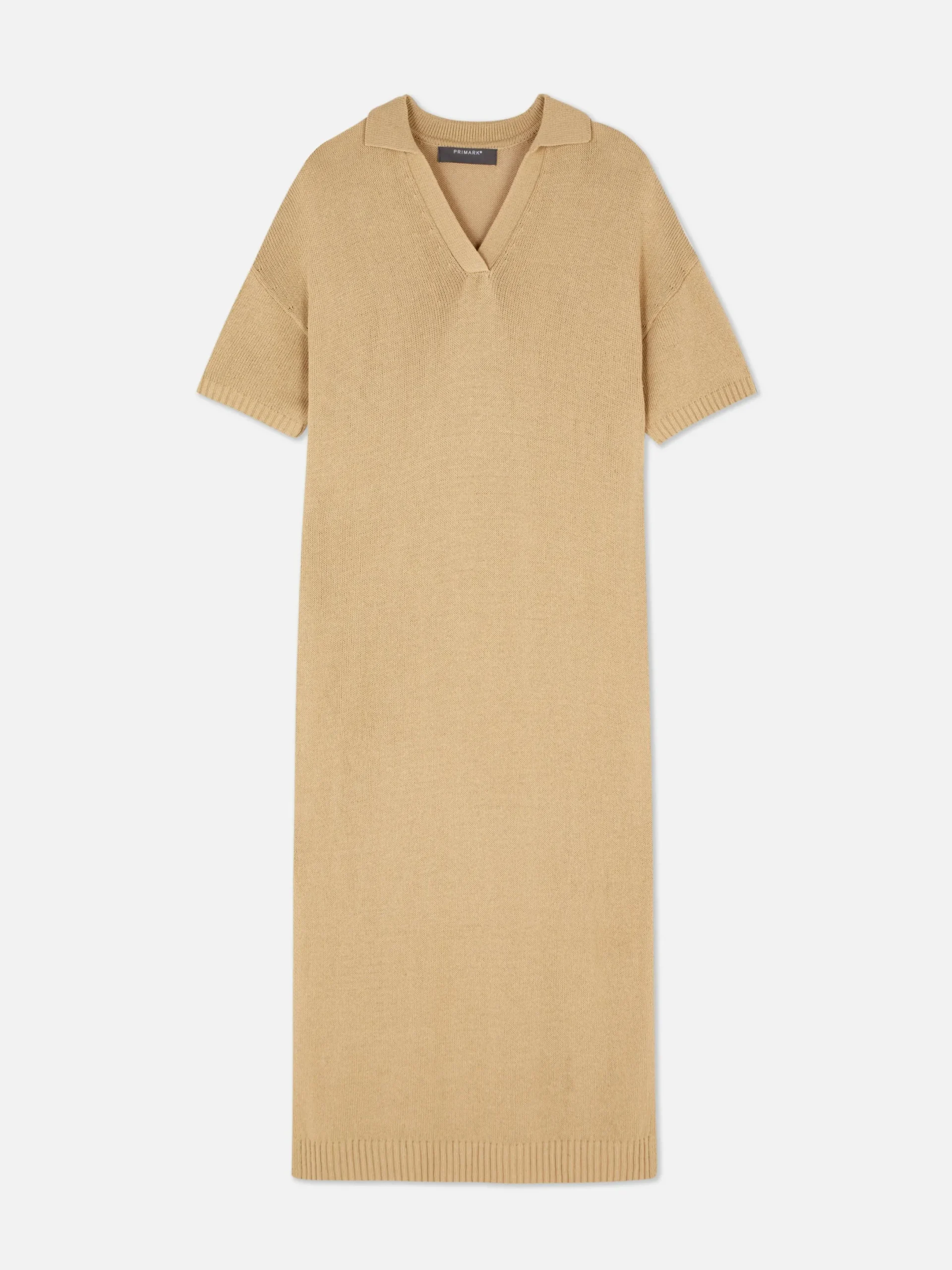 Robes|Primark Robe Mi-longue Avec Col En V Beige
