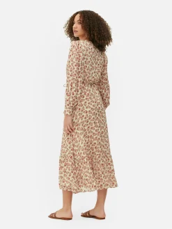Robes|Primark Robe Mi-longue Boho à Col En V Crème