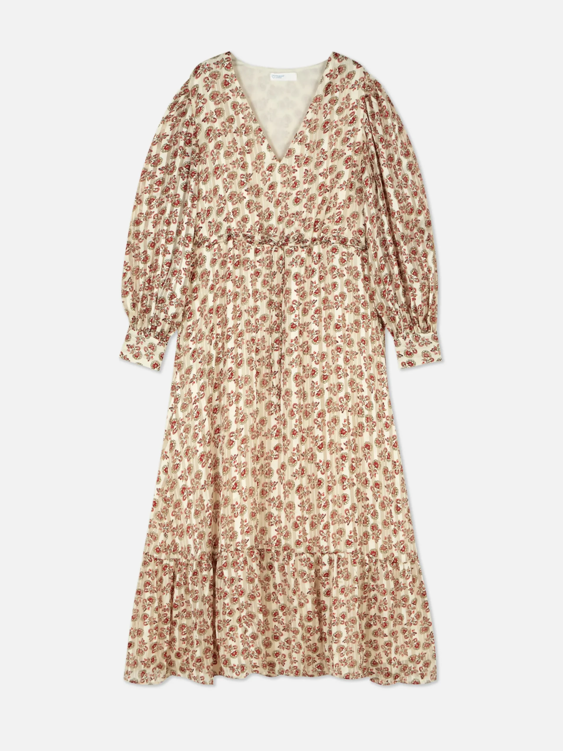 Robes|Primark Robe Mi-longue Boho à Col En V Crème