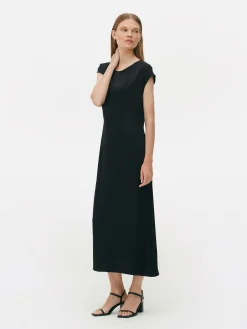 Robes|Primark Robe Mi-longue En Satin The Edit Noir
