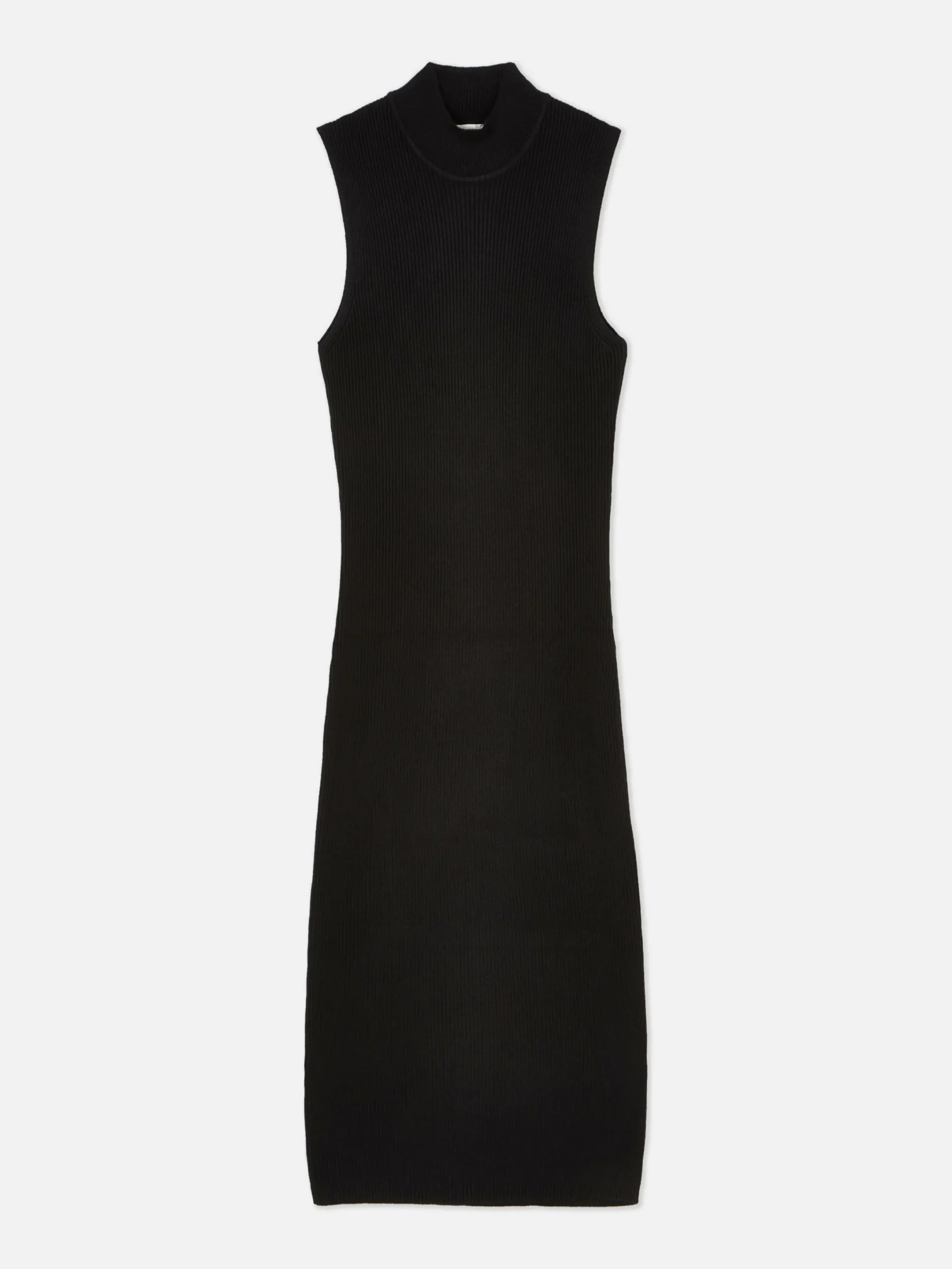 Robes|Primark Robe Mi-longue Sans Manches En Maille Noir