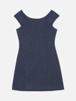 Robes|Primark Robe Texturée à Nœud Bleu