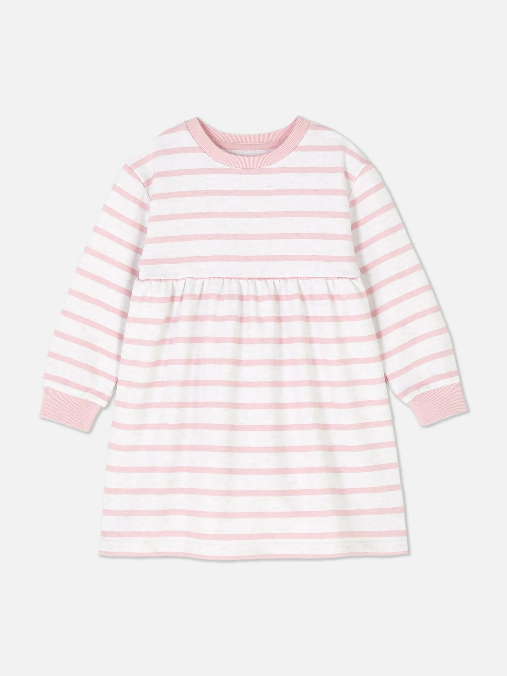 Robes|Primark Robe-pull à Rayures Rose poudré