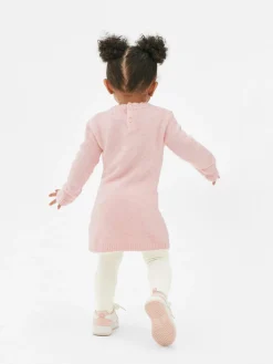 Robes Et Jupes|Primark Robe-pull Tricotée à Motif Lapin Et Collants Rose