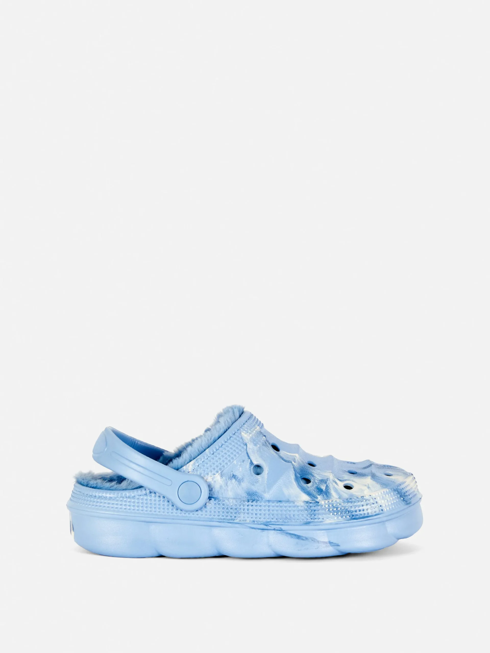 Chaussons|Primark Sabots Effet Marbré Doublés De Fausse Fourrure Bleu