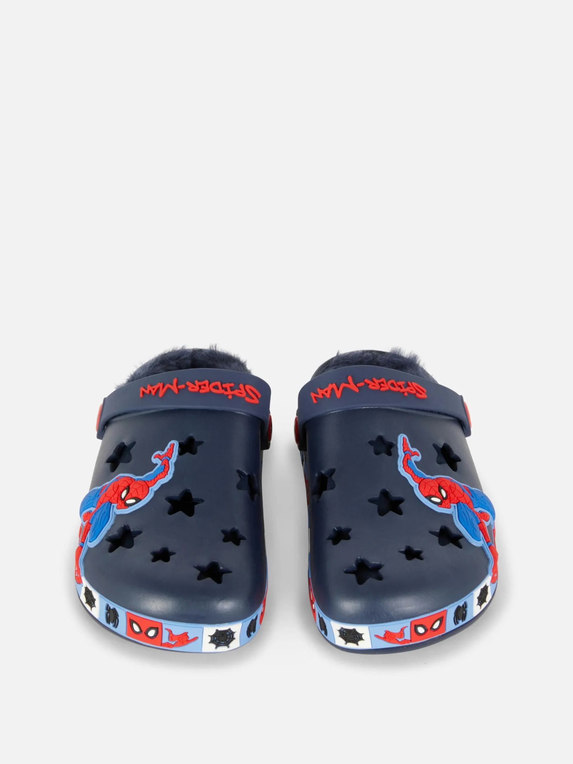 Sandales Et Tongs|Primark Sabots En Fausse Fourrure MARVEL Spider-Man Bleu marine