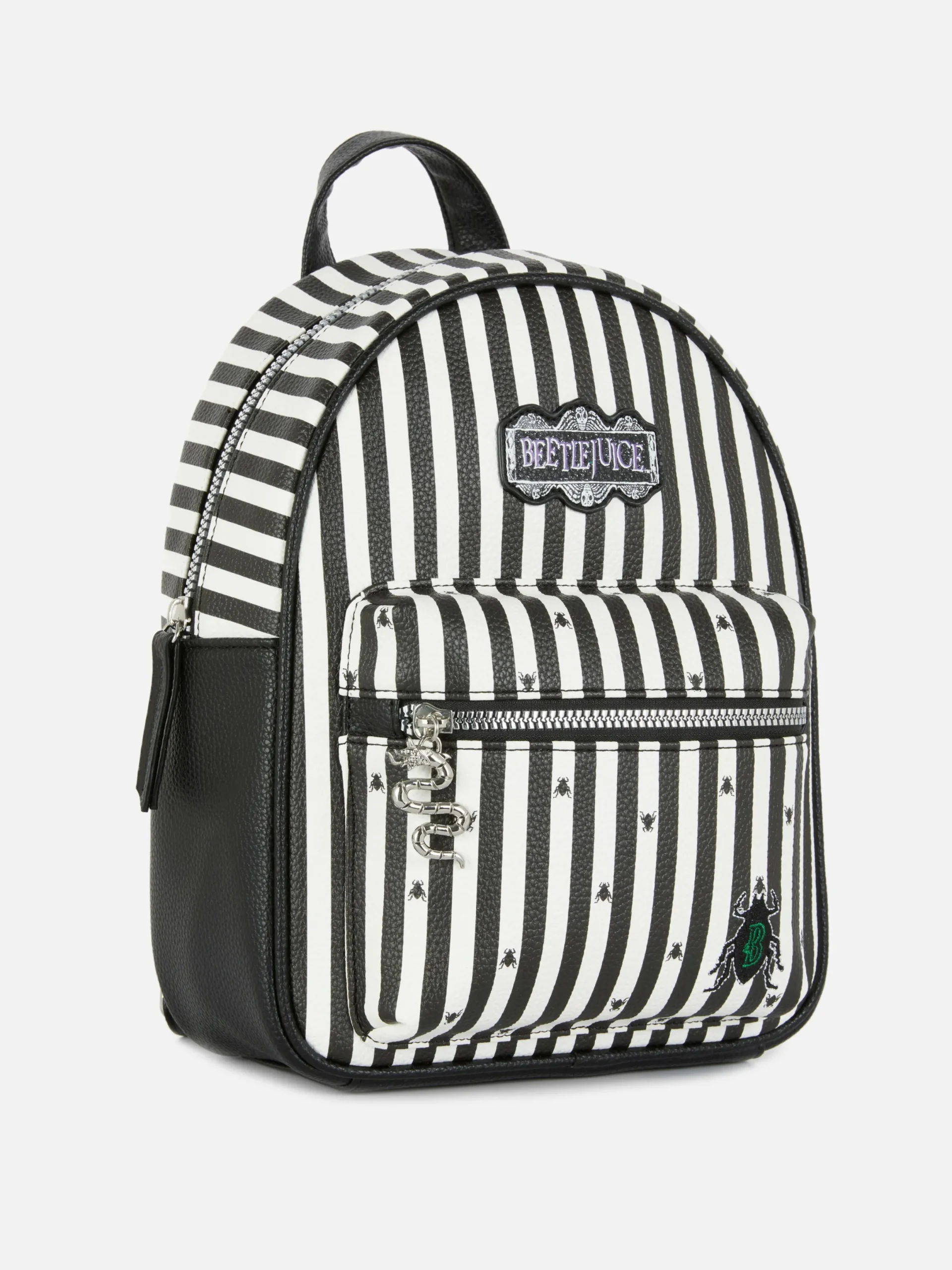 Beetlejuice|Tout Halloween|Primark Sac à Dos Avec Logo Beetlejuice Noir/Blanc