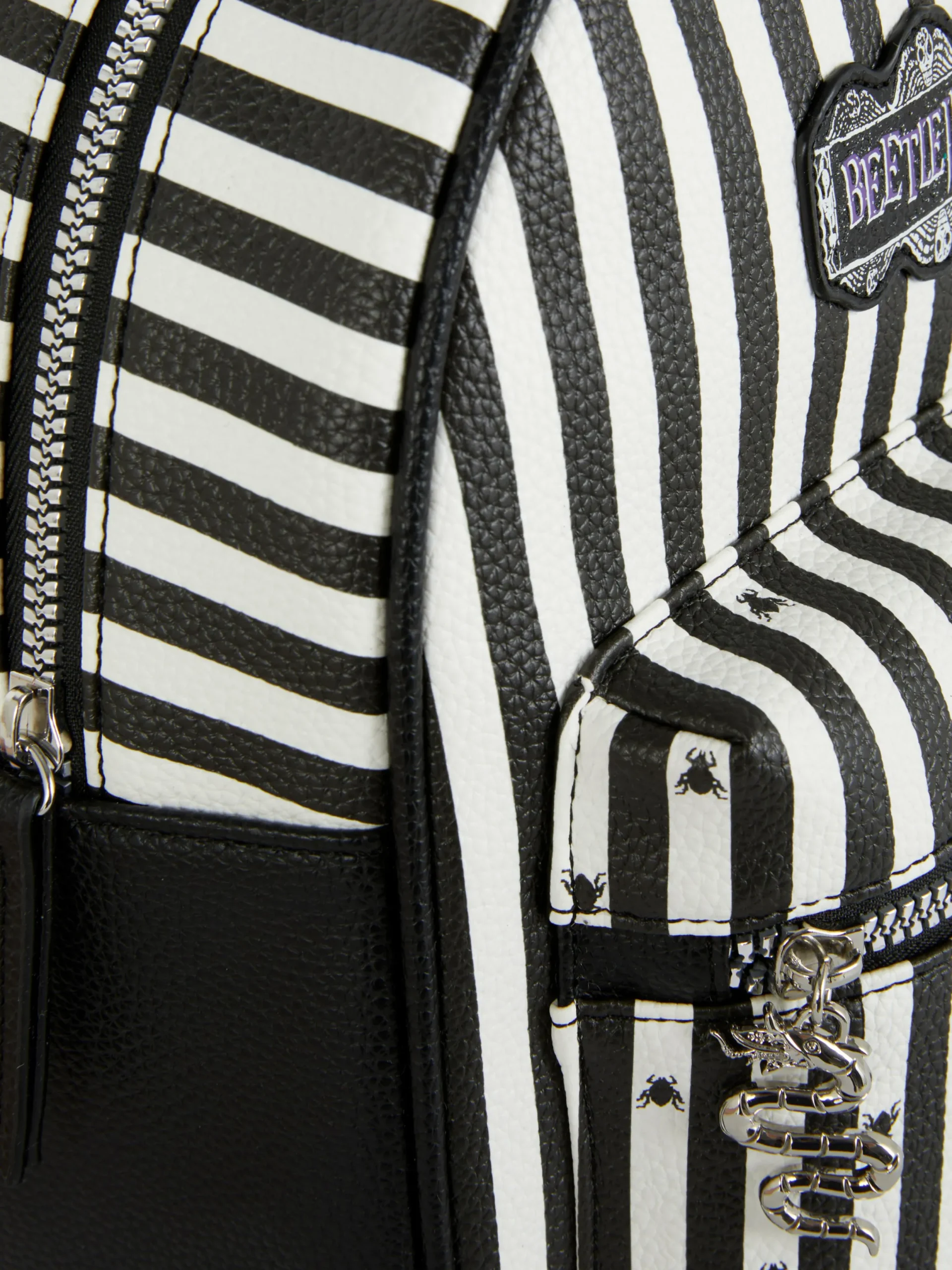 Beetlejuice|Tout Halloween|Primark Sac à Dos Avec Logo Beetlejuice Noir/Blanc