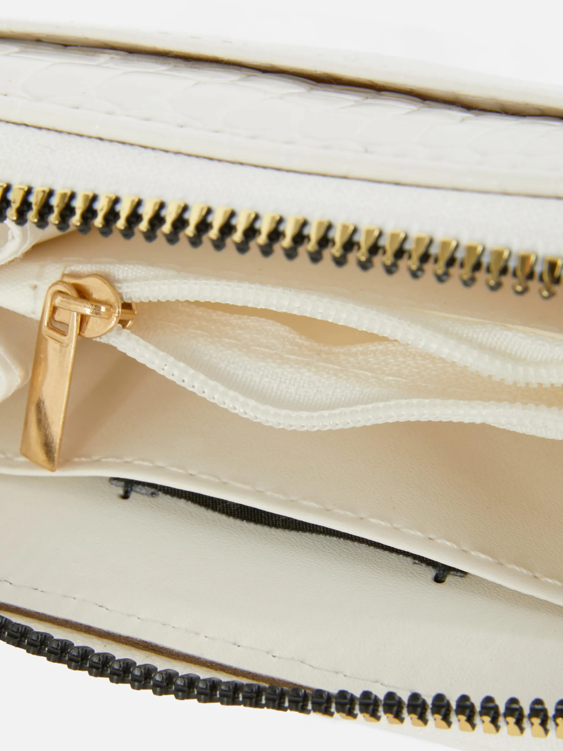 Sacs Et Porte-Monnaie|Primark Sac à Main Zippé Imitation Crocodile Écru