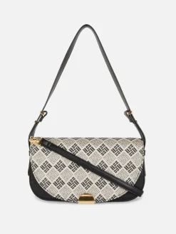 Sacs Et Porte-Monnaie|Primark Sac Bandoulière à Rabat Monogramme Noir