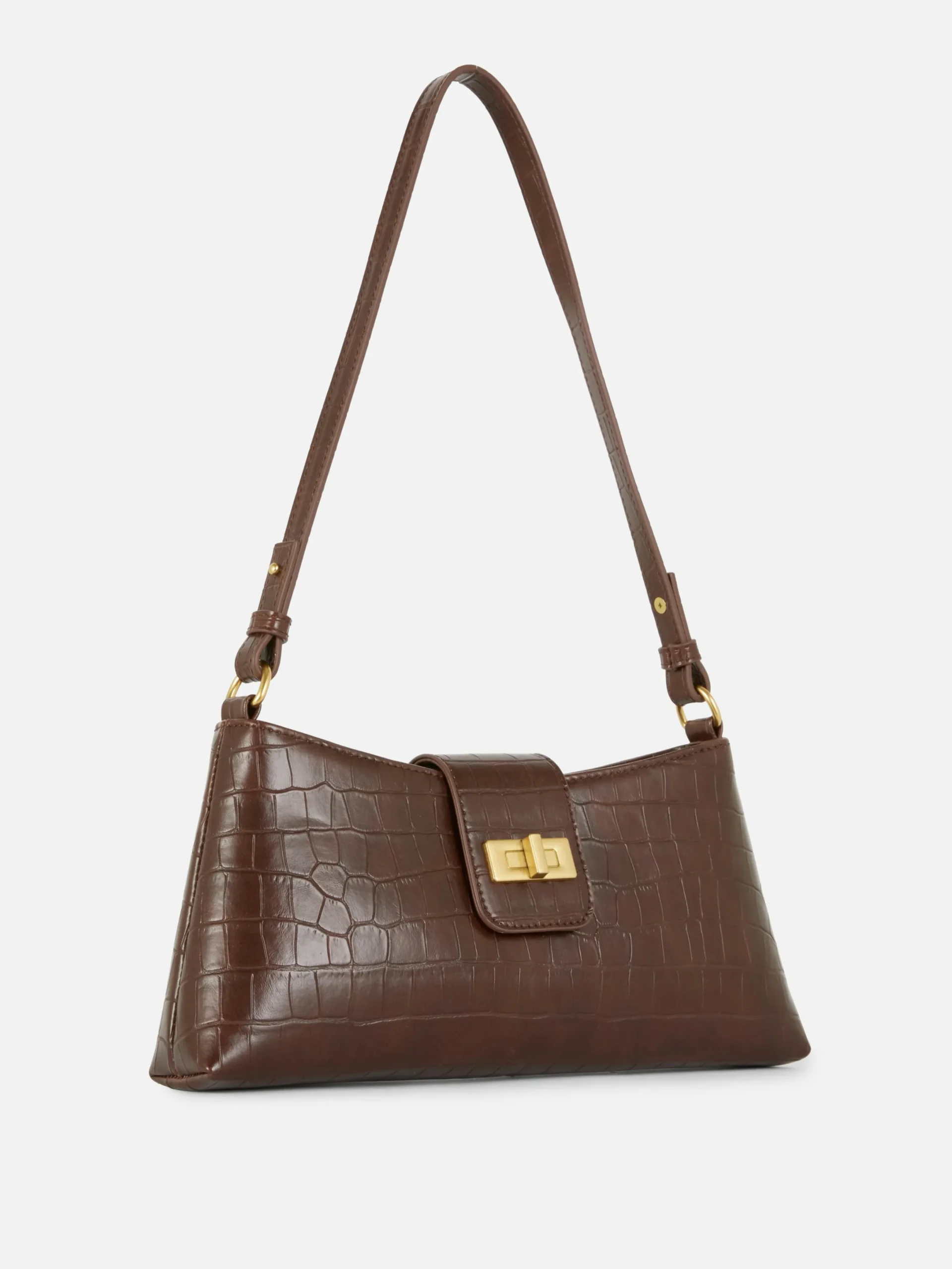 Sacs Et Porte-Monnaie|Primark Sac Bandoulière Imitation Croco Marron