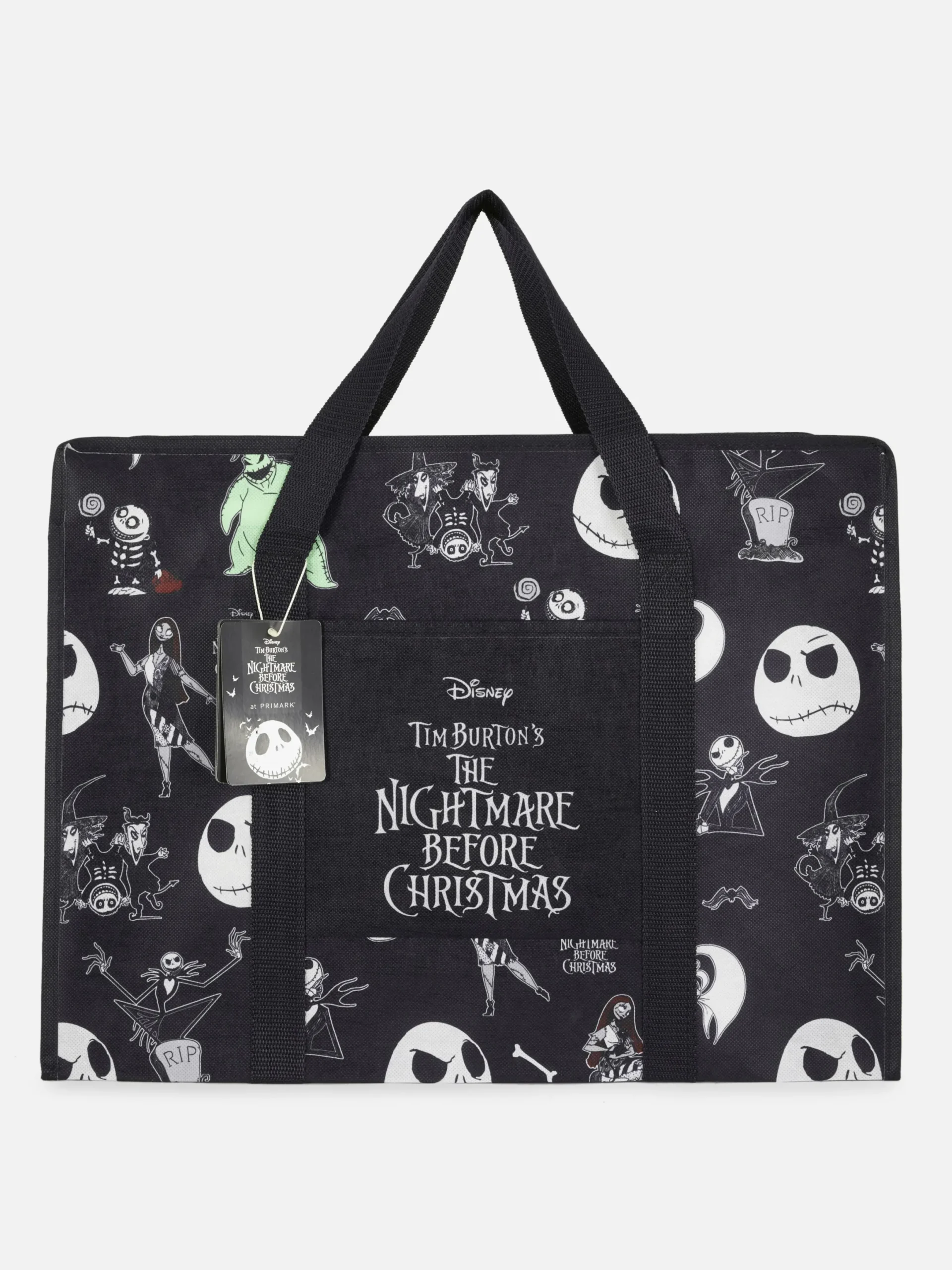 The Nightmare Before Christmas|Accessoires Halloween|Primark Sac De Rangement Disney L'Étrange Noël De Monsieur Jack De Tim Burton Noir
