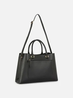 Sacs Et Porte-Monnaie|Primark Sac Fourre-tout En Simili Cuir à Poche Zippée Noir