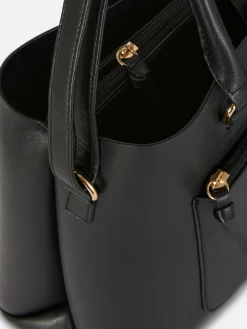Sacs Et Porte-Monnaie|Primark Sac Fourre-tout En Simili Cuir à Poche Zippée Noir