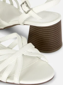 Sandales|Primark Sandales à Talons Et Brides Croisées Blanc