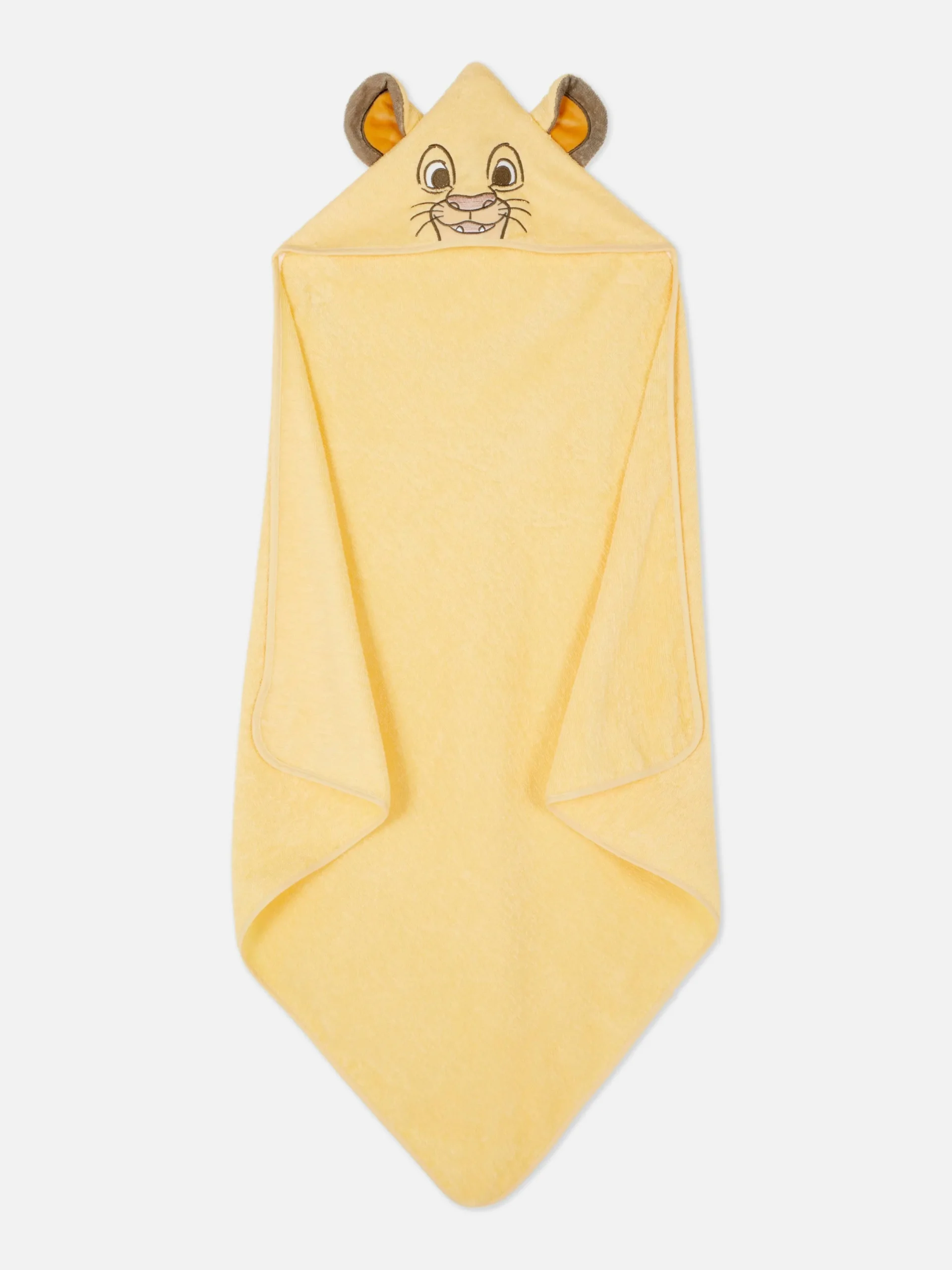 Bain Et Change|Primark Serviette à Capuche Disney Le Roi Lion Jaune moutarde