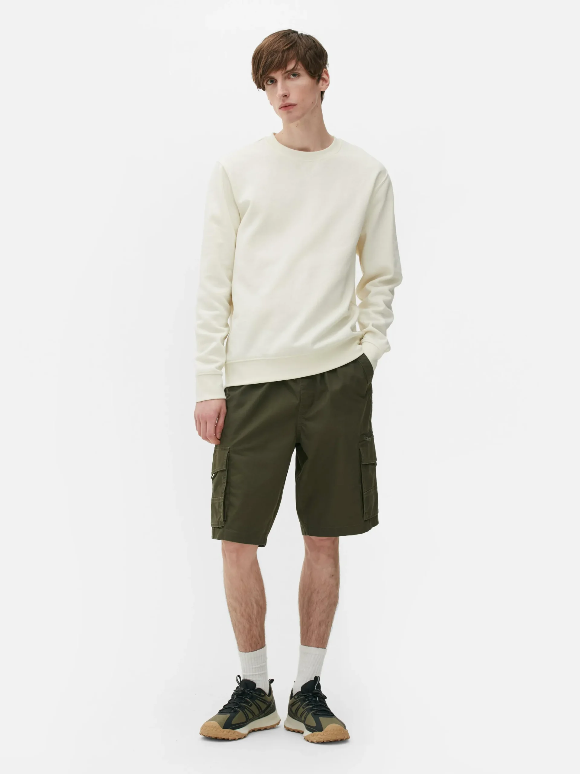 Shorts|Primark Short Cargo Avec Cordon De Serrage Kaki