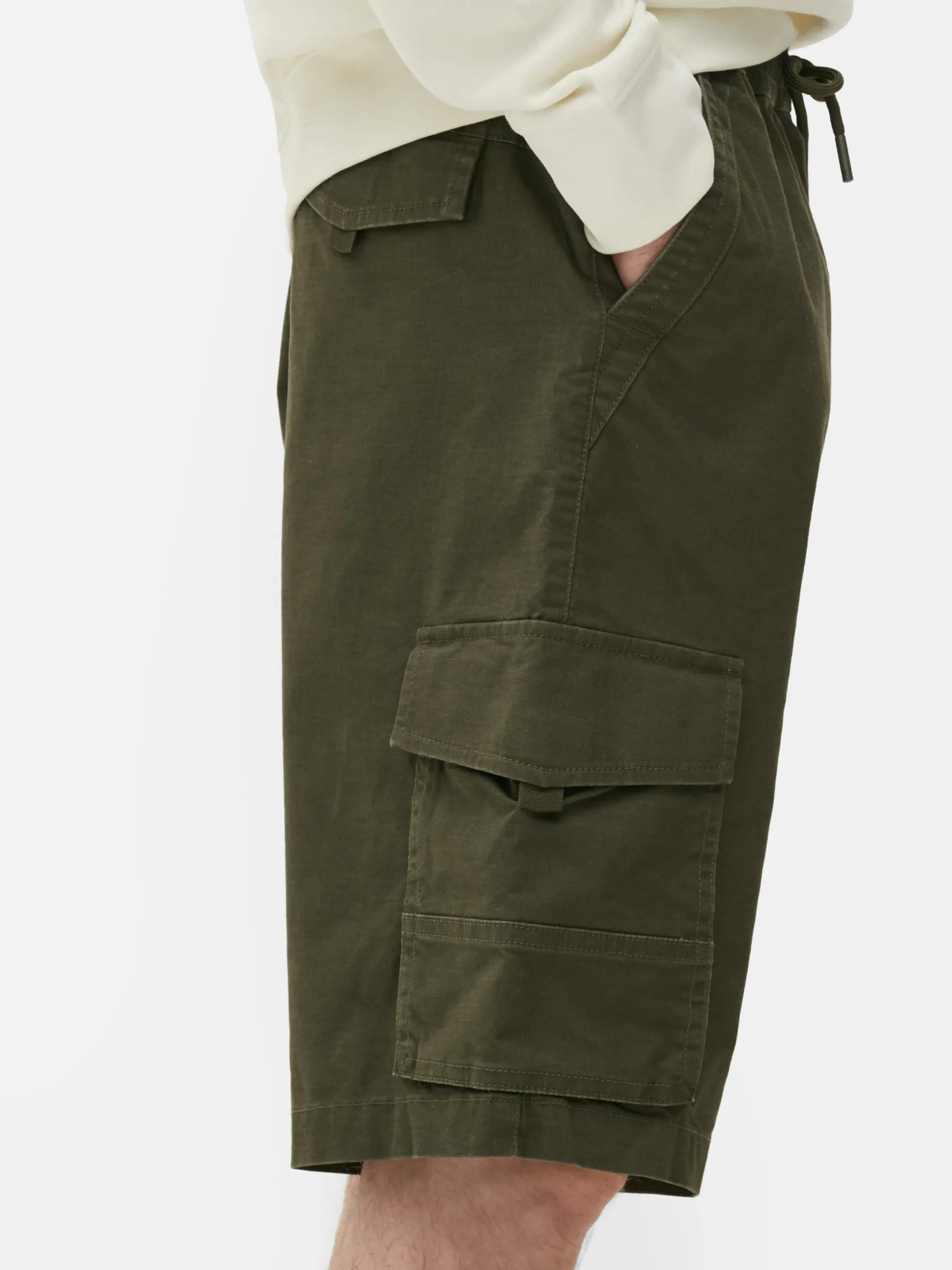 Shorts|Primark Short Cargo Avec Cordon De Serrage Kaki
