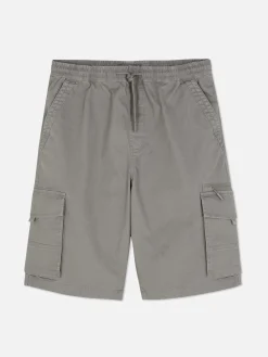 Shorts|Primark Short Cargo Avec Cordon De Serrage Gris