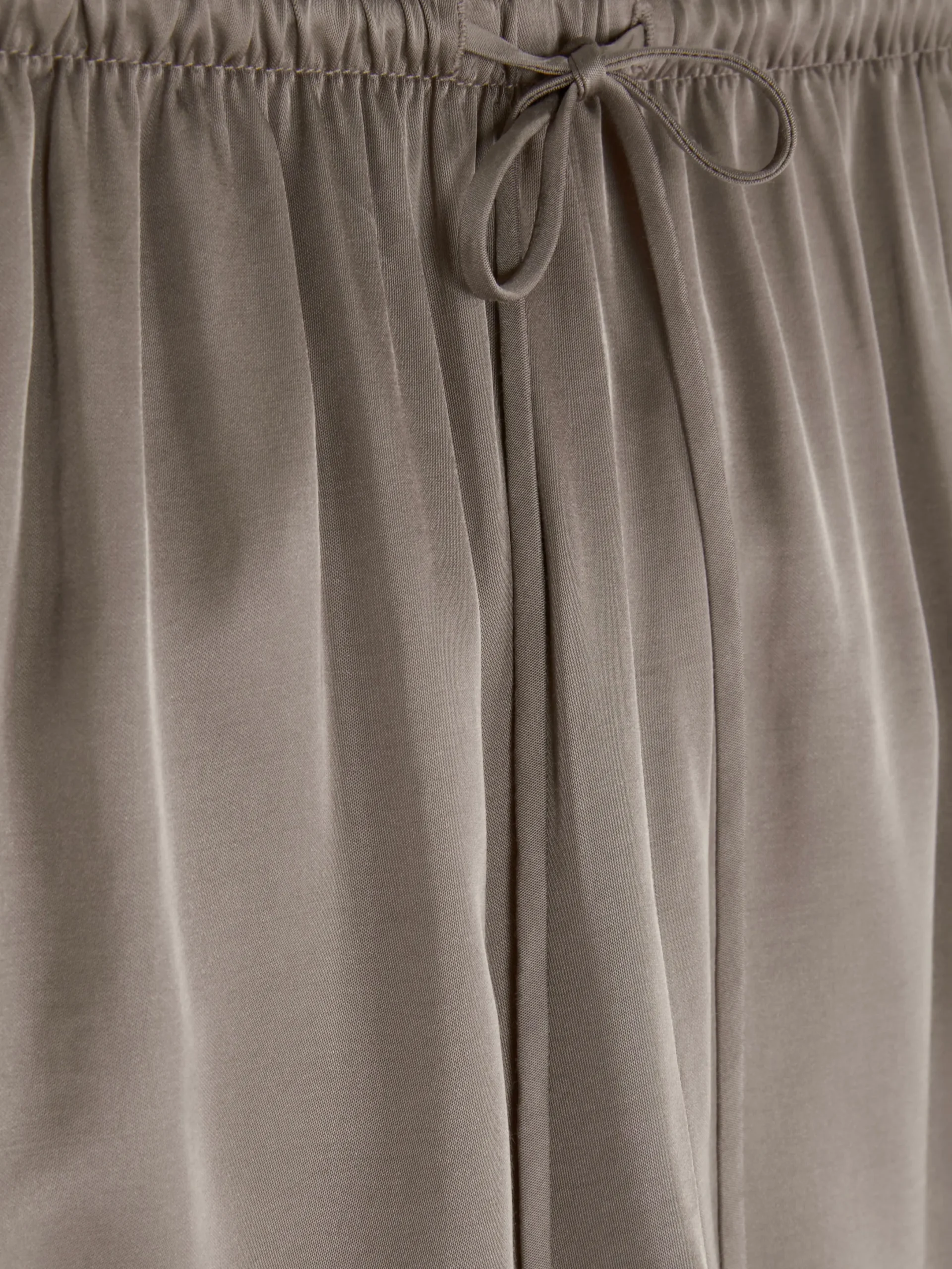 Bas De Pyjama|Primark Short De Pyjama En Satin à Nœud Sur Le Devant Gris