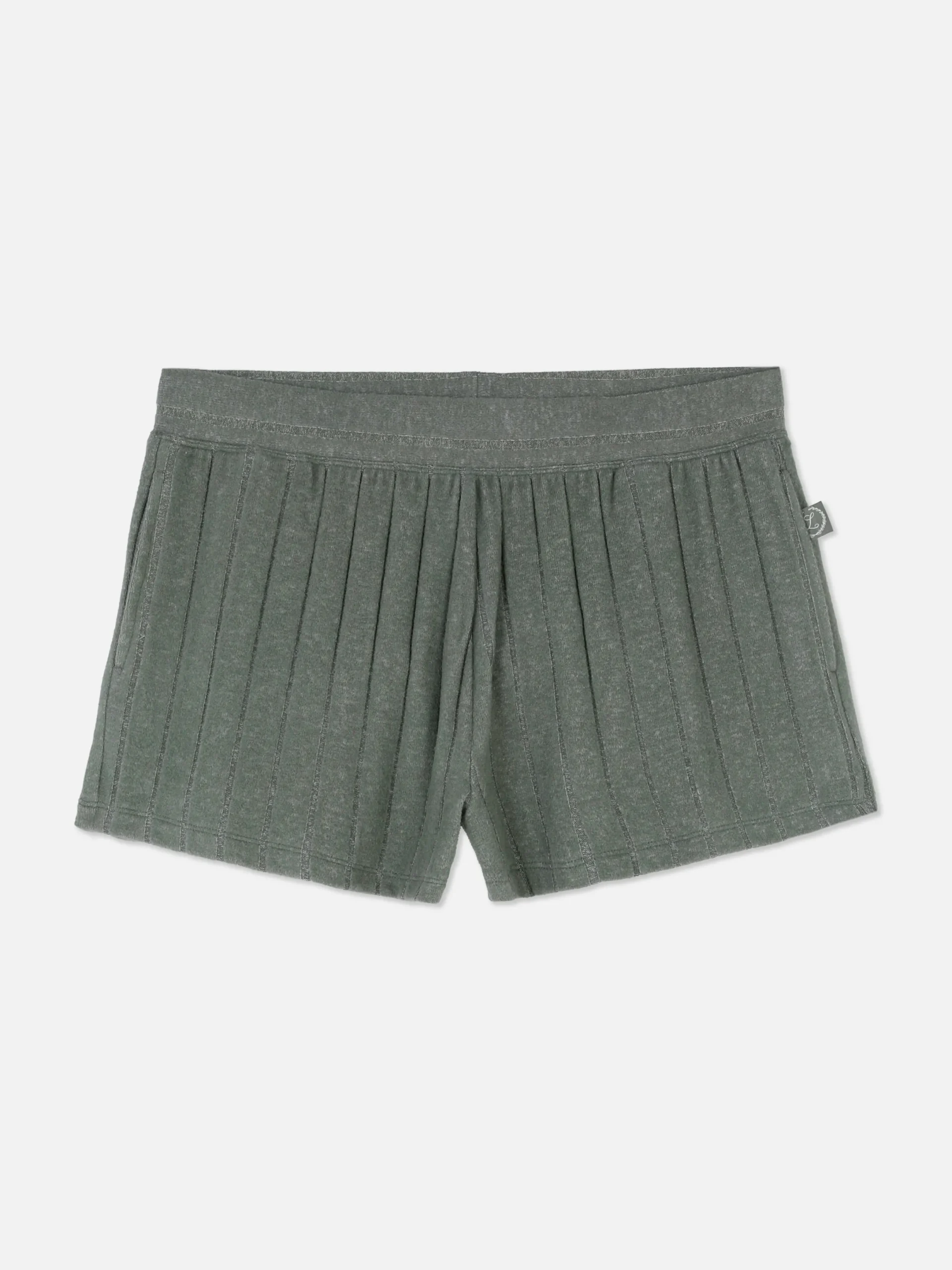 Bas De Pyjama|Primark Short De Pyjama Plissé Ultra-doux Kaki
