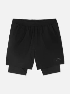 Shorts|Vêtements De Sport|Primark Short 2-en-1 Kappa X Noir