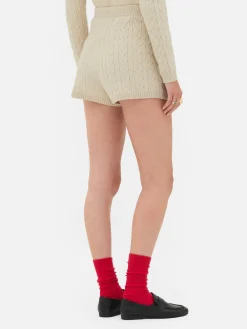 Shorts|Primark Short En Maille Torsadée Rita Ora Beige