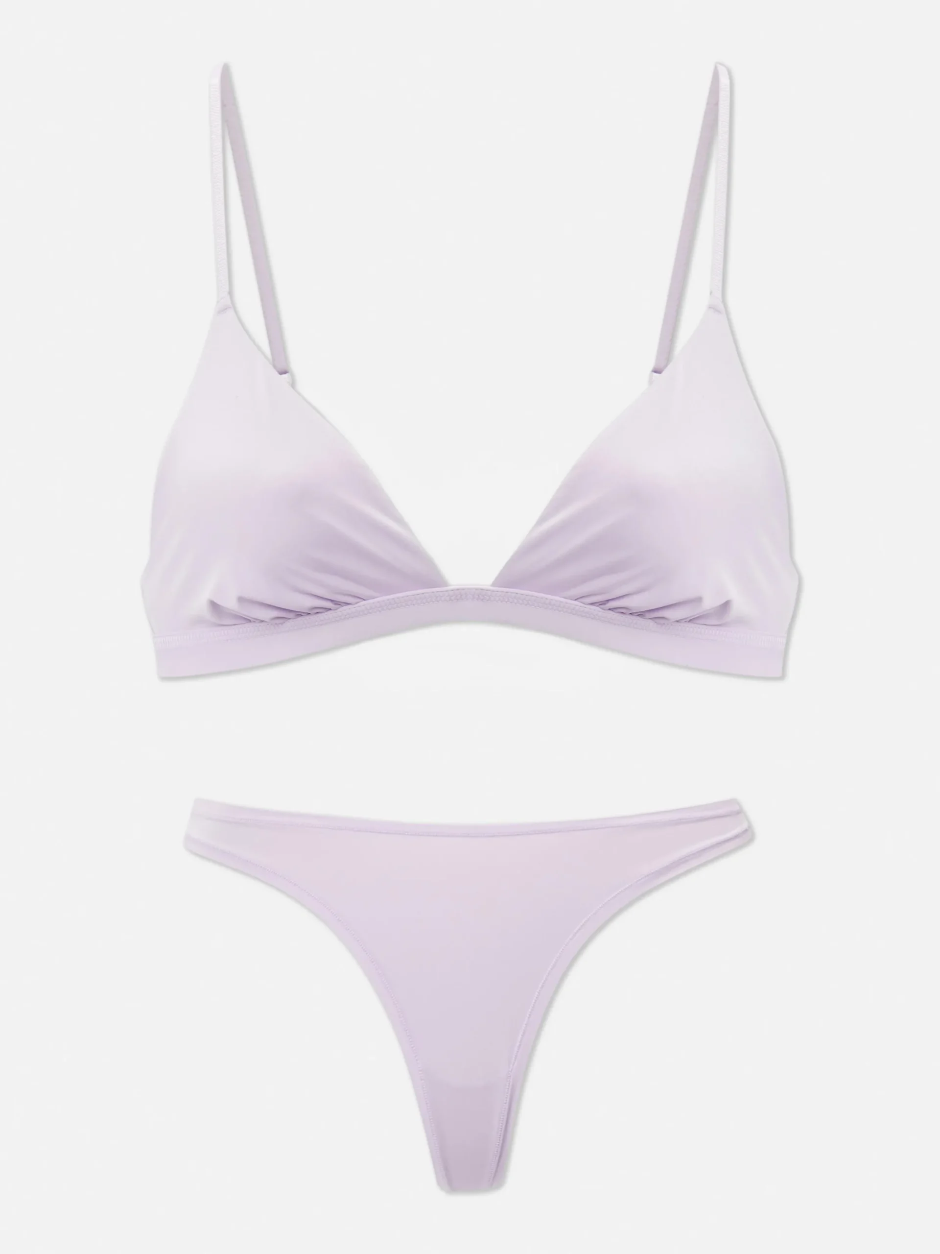 Ensembles Lingerie|Primark Soutien-gorge Triangle Et String En Microfibre Lilas