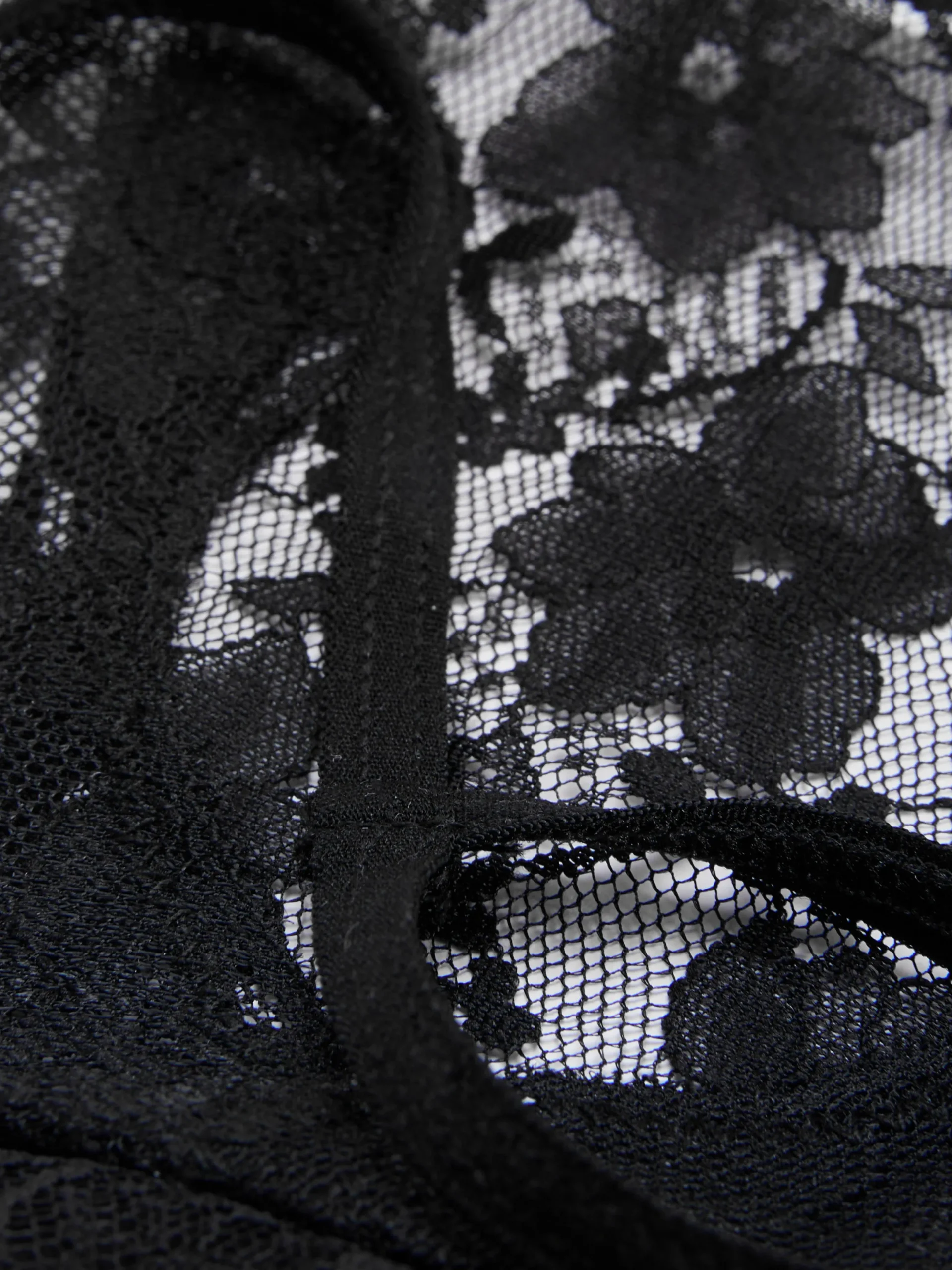 Culotte|Primark String En Dentelle à Motif Floral Noir