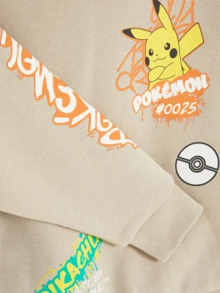 Sweats À Capuche Et Sweat-Shirts|Primark Sweat à Capuche à Motif Graffiti Pokémon Pikachu Grège