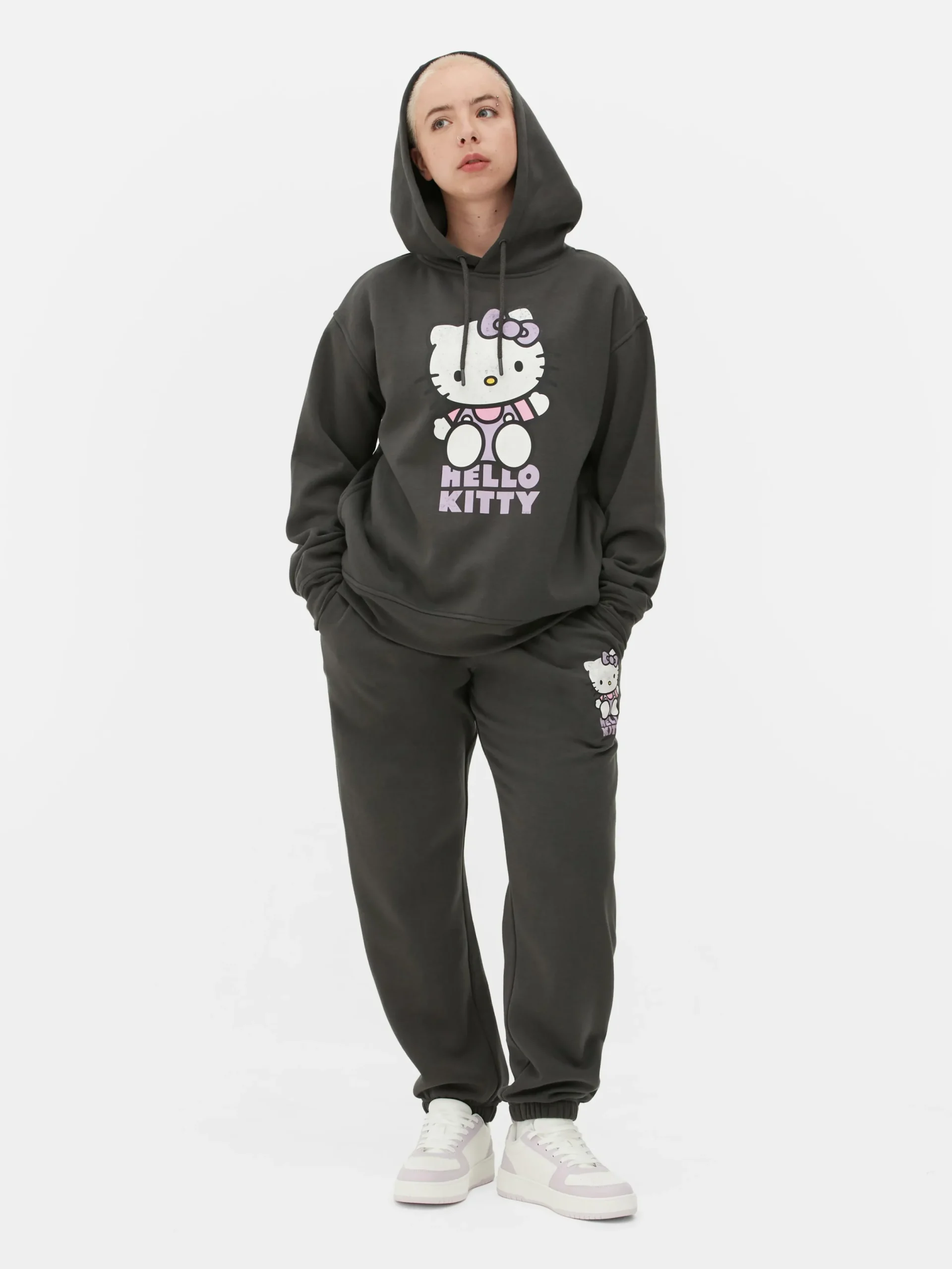 Sweats À Capuche Et Sweat-Shirts|Primark Sweat à Capuche Avec Personnage Hello Kitty à Coordonner Anthracite