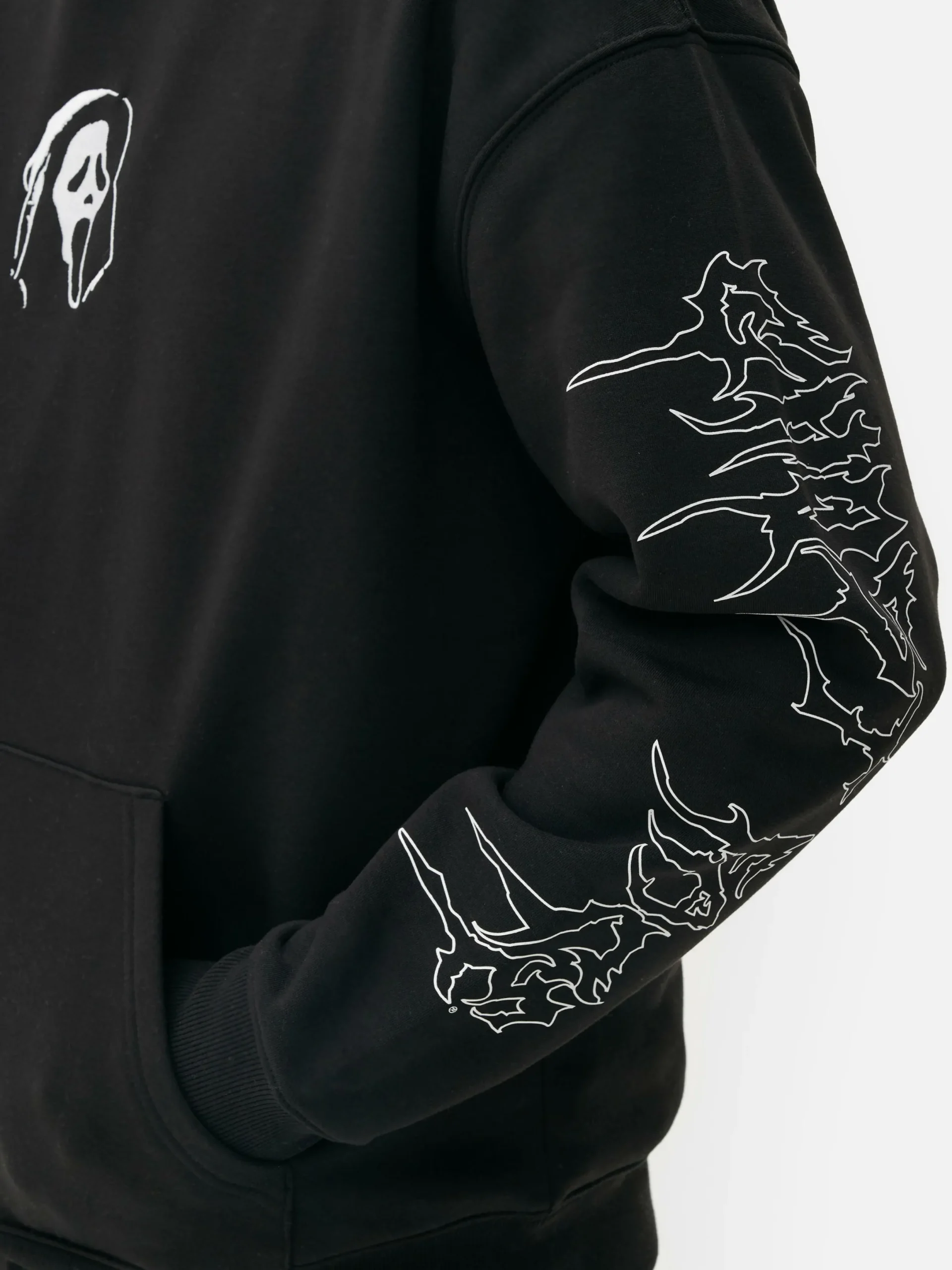 T-Shirts Et Sweat-Shirts À Motifs|Sweats À Capuche Et Sweat-Shirts|Primark Sweat à Capuche Graphique Scream Ghostface Noir