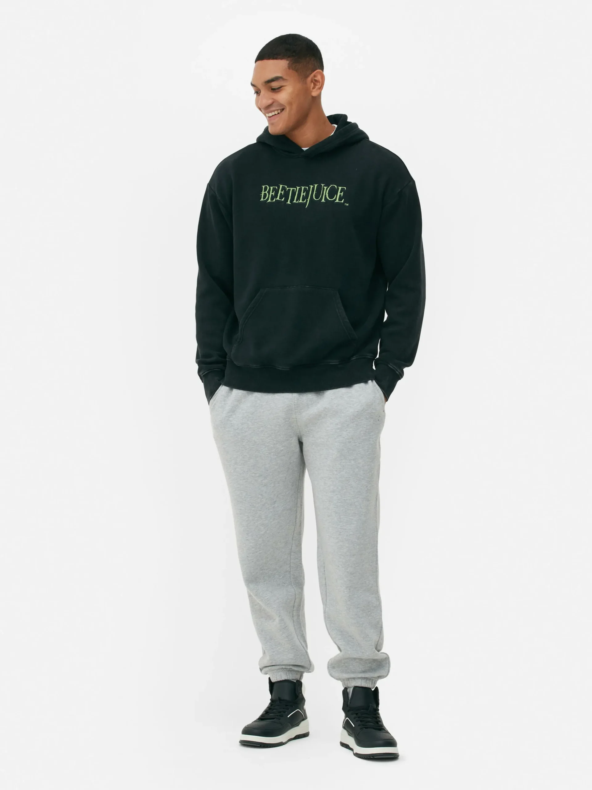 T-Shirts Et Sweat-Shirts À Motifs|Beetlejuice|Primark Sweat à Capuche Graphique Beetlejuice Anthracite