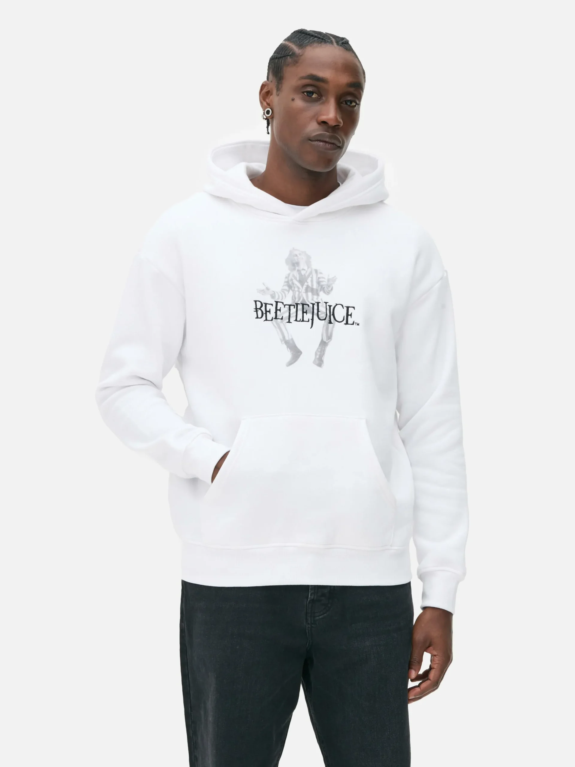 Beetlejuice|Tout Halloween|Primark Sweat à Capuche Graphique Personnage Beetlejuice Blanc